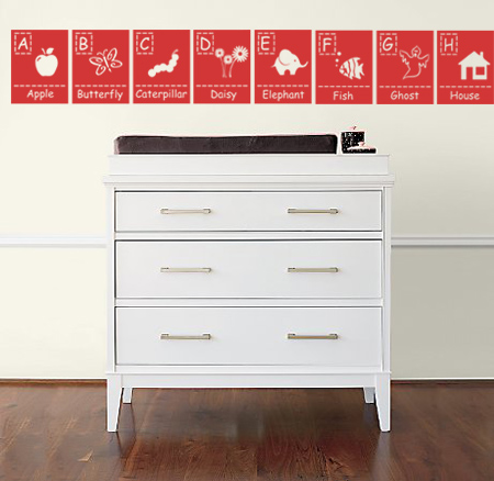 Picture Alphabet Wall Decals  