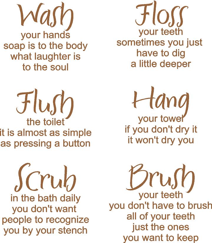 Get Inspired For Bathroom Rules Printable Quotes images