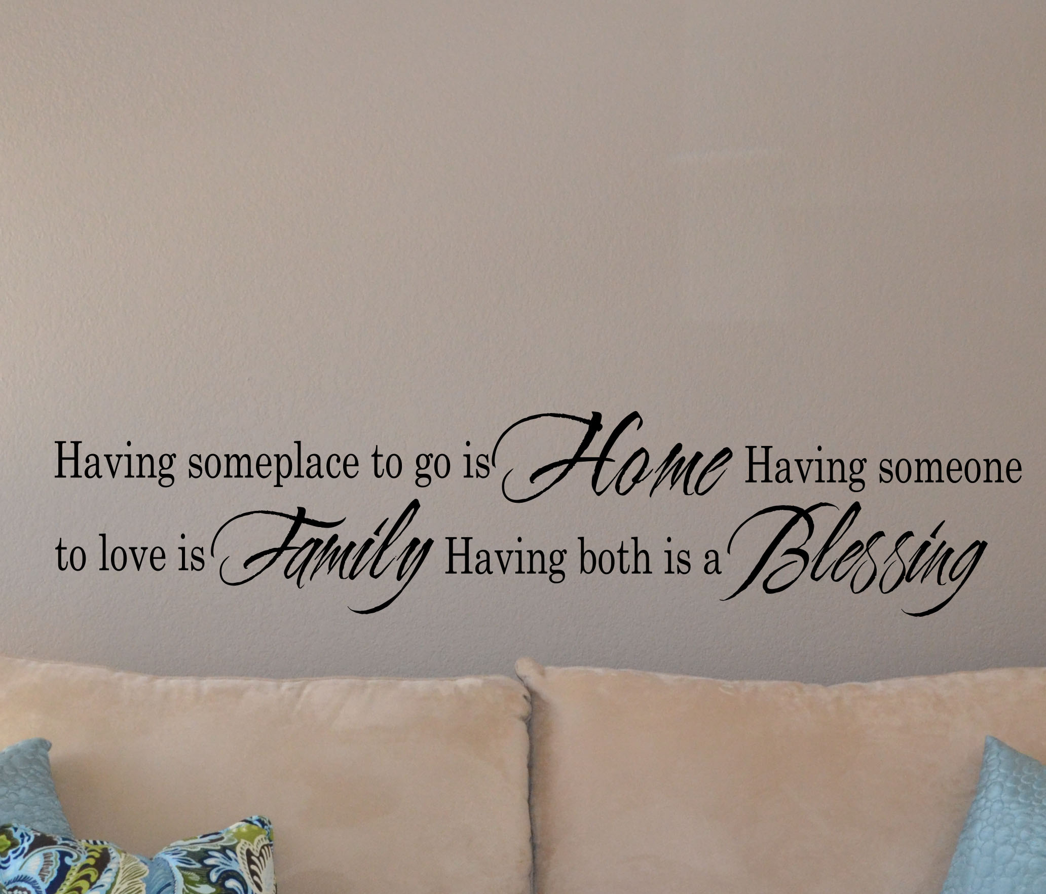 Home Family Blessing Long Wall Decal