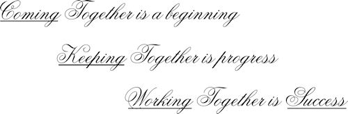 Coming Keeping Working Together Wall Decals   
