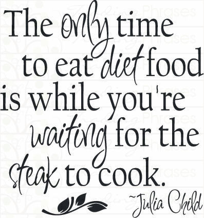 Diet Food  Julia Child Wall Decal