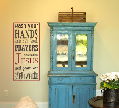 Jesus And Germs Everywhere Wall Decals  