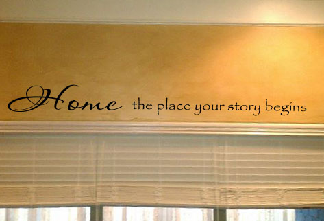 Home Our Story Begins Wall Decal 