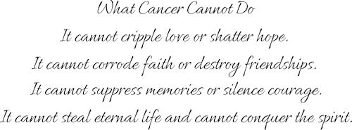 Cancer Cannot Do Wall Decals   