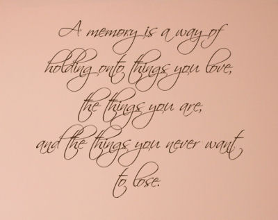 A Memory Is Wall Decals  