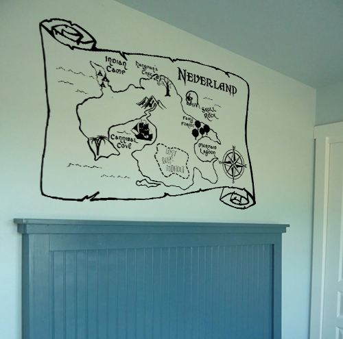 Map of Neverland (Large) Wall Decal