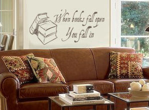 Books Fall Open Wall Decal