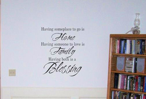 Home...Family...Blessing Wall Decal