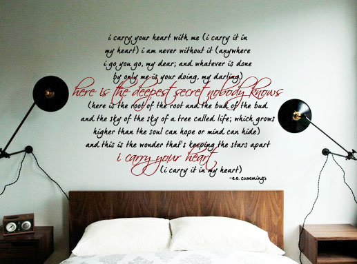 I Carry Your Heart With Me Wall Decal
