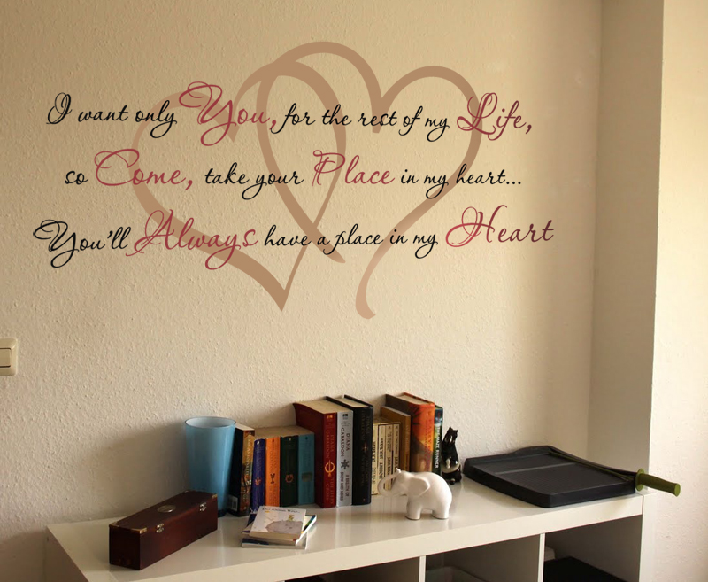 I Want Only You Wall Decal