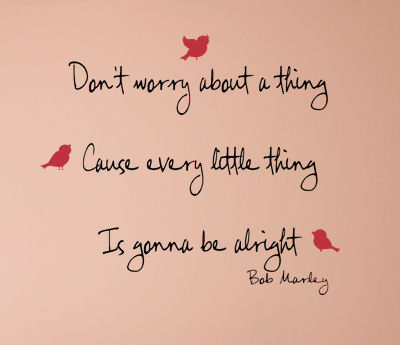 Bob Marley Don't Worry Wall Decals  