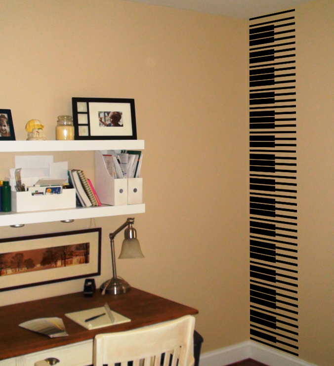Piano Keys Wall Runner Decal