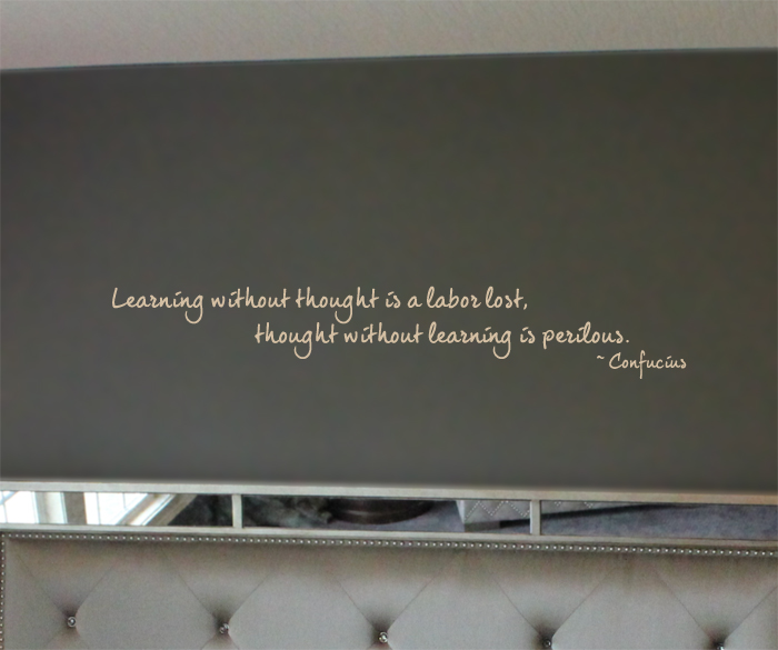 Learning Without Thought Confucius Decal
