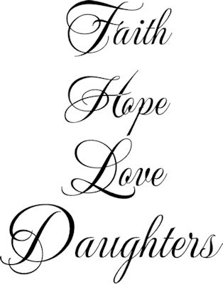Faith Hope Love Daughters Wall Decals  