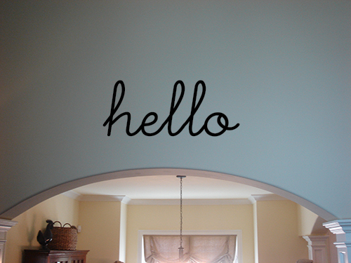 Swoopy Hello Decal