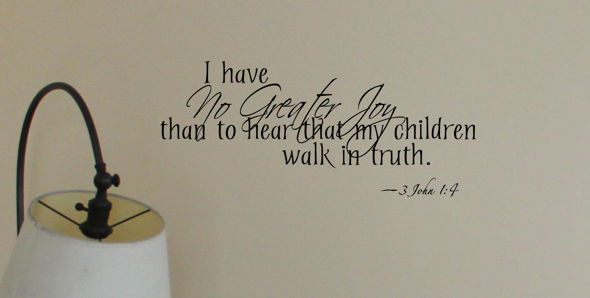 Children Walk in Truth Script Wall Decal