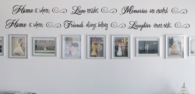 Home Love Memories Friends Laughter Wall Decal