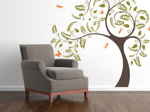 Dragonfly Tree Giant Wall Decal