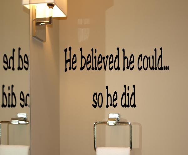 He Believed So He Did Wall Decals   