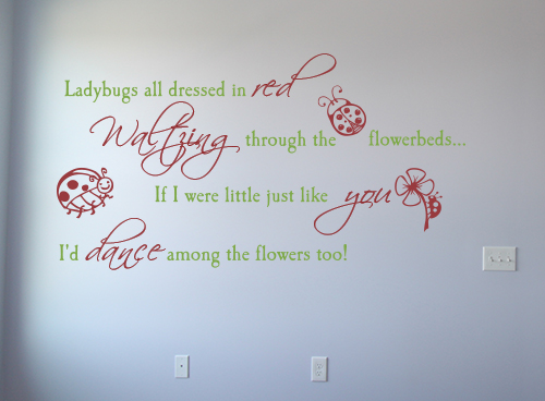 Ladybugs All Dressed In Red Wall Decals