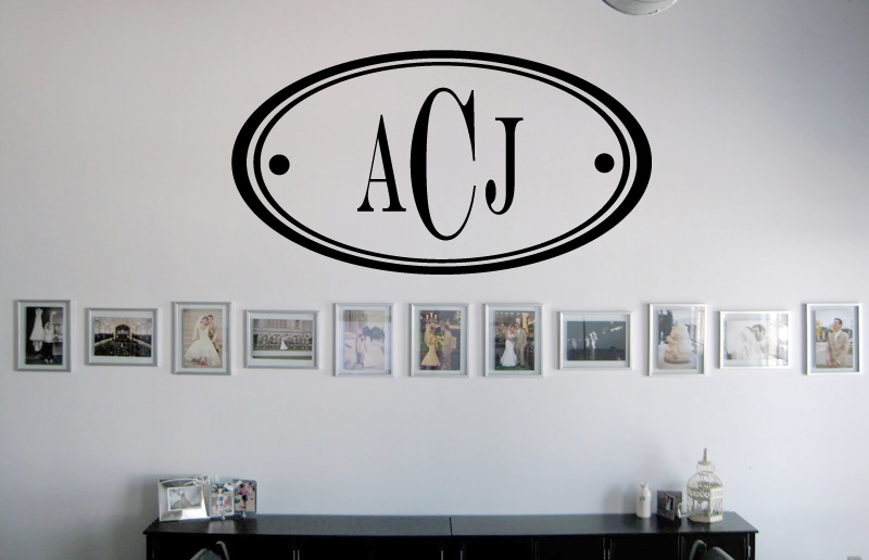 Oval Monogram Wall Decal