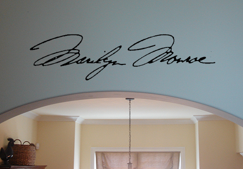 Marilyn Monroe Signature Wall Decal