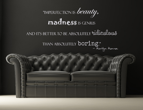 Imperfection Beauty Wall Decal