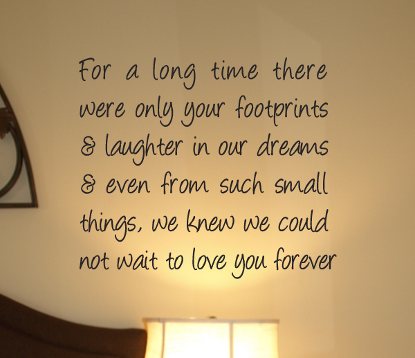 Not Wait To Love You Forever Wall Decal