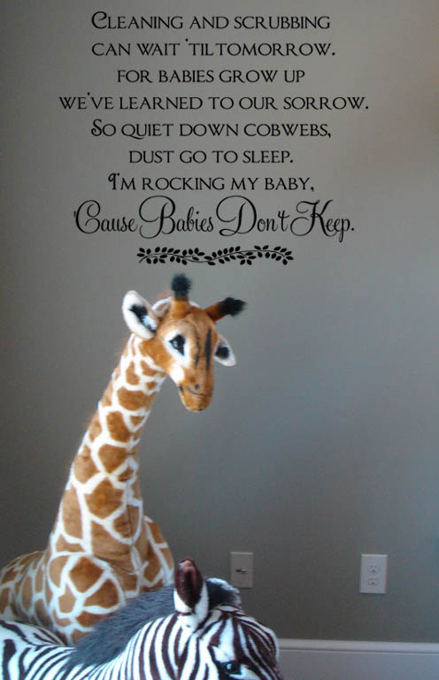 Babies Don't Keep Wall Decals