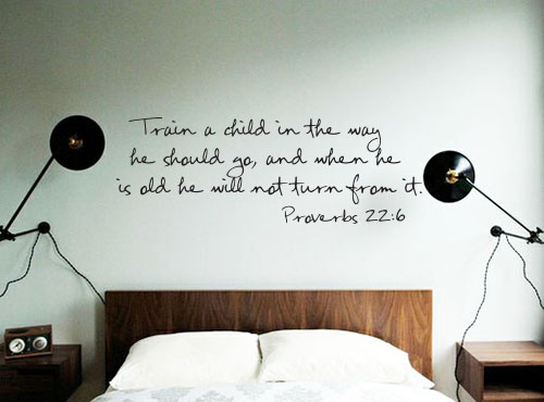 Train A Child He Will Not Turn Wall Decal