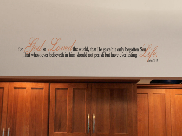For God So Loved The World Wall Decal  