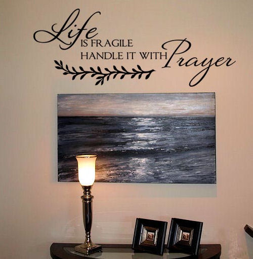 Life is Fragile Wall Decal