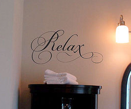 Relax Simply Words Wall Decal