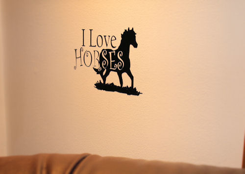 I Love Horses Wall Decals