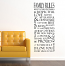 Family Rules Rectangle Wall Decal