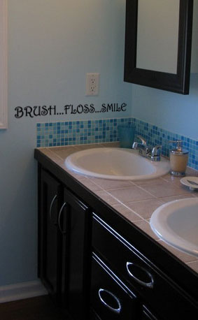 Brush Floss Smile Wall Decals 