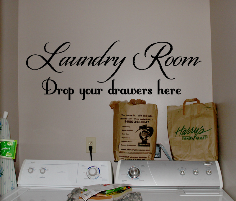 Laundry Room Drawers Wall Decal