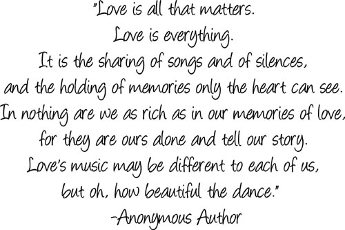 Love Is All That Matters | Wall Decal