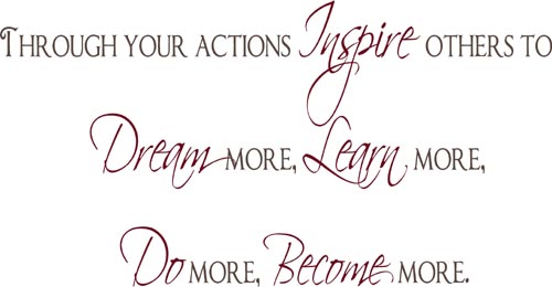Through Your Actions | Wall Decals