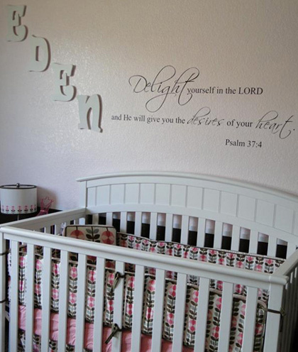 Delight in the Lord Wall Decal