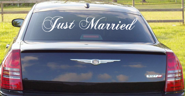 Just Married Decal