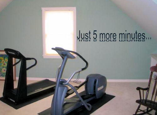 Just 5 More Minutes Motivation Wall Decal