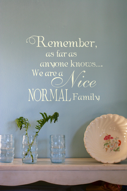 As Far as Anyone Knows Family Decal