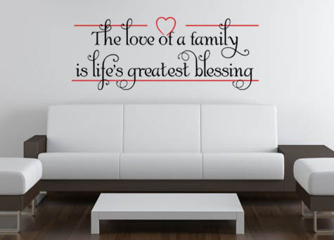 Love Of Family Life's Blessings | Wall Decals