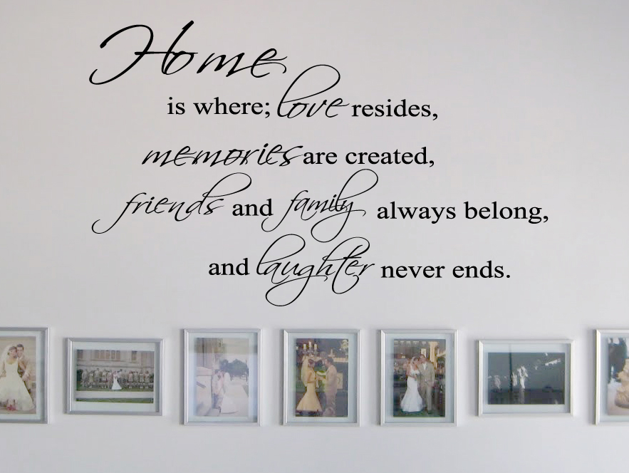 Home Is Where Friends Family Wall Decal