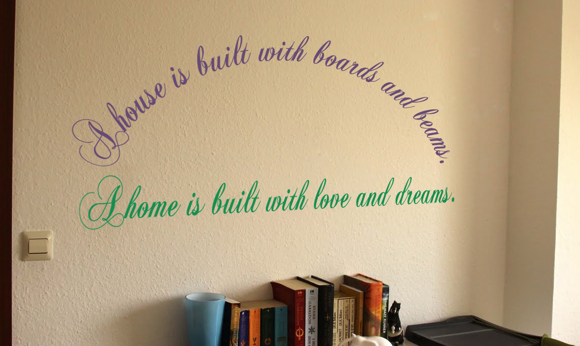 A House Is Built A Home Is Built Wall Decal 