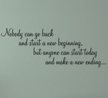 No One Can Go Back Wall Decals 