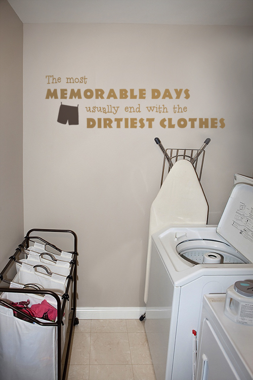 The Most Memorable Days II Laundry Decal
