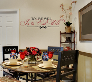 To Live Well Eat Well | Wall Decals