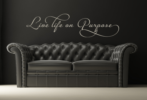 Live Life Purpose Script | Wall Decals
